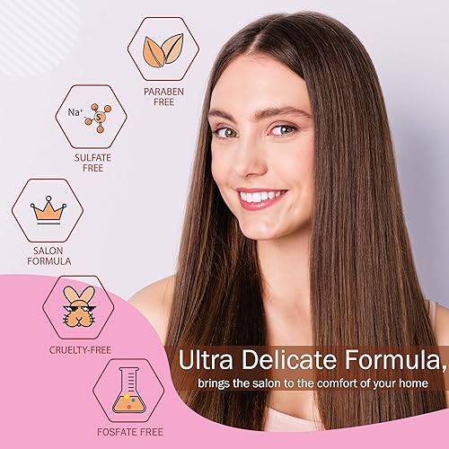 Miniatura 2 de Combo Chelly Sistema de rejuvenecimiento capilar sin formaldehído, 32 onzas líquidas + champú clarificante 16 fl oz