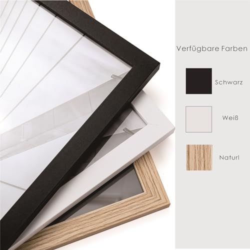 lincoolart bilderrahmen 20x25 cm Holz weiße Fotorahmen,MDF Rahmen mit Acrylglas,für Bilder 15x20 mit passepartout oder 20x25 ohne passepartout 3er Set