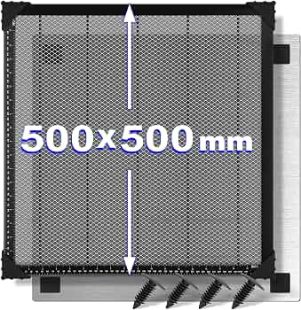 Table Nid D'Abeille Laser 430x400 Mm - Plaque Aluminium + Base Métallique - Protection Et Refroidissement Optimal Pour Graveuse Laser
