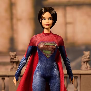 Barbie Supergirl Doll, Collectible DC Universe Figure, Inspired by The Flash Movie, Red and Blue Suit, Cape, Doll Stand Included, HKG13