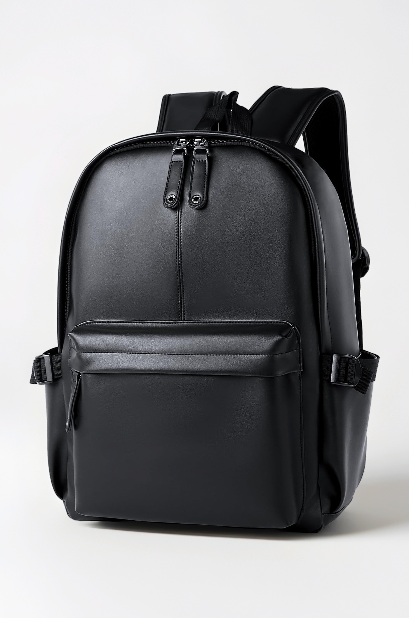 MATE ELAN Mens Leather Backpack, A02-black, Large, Fashion