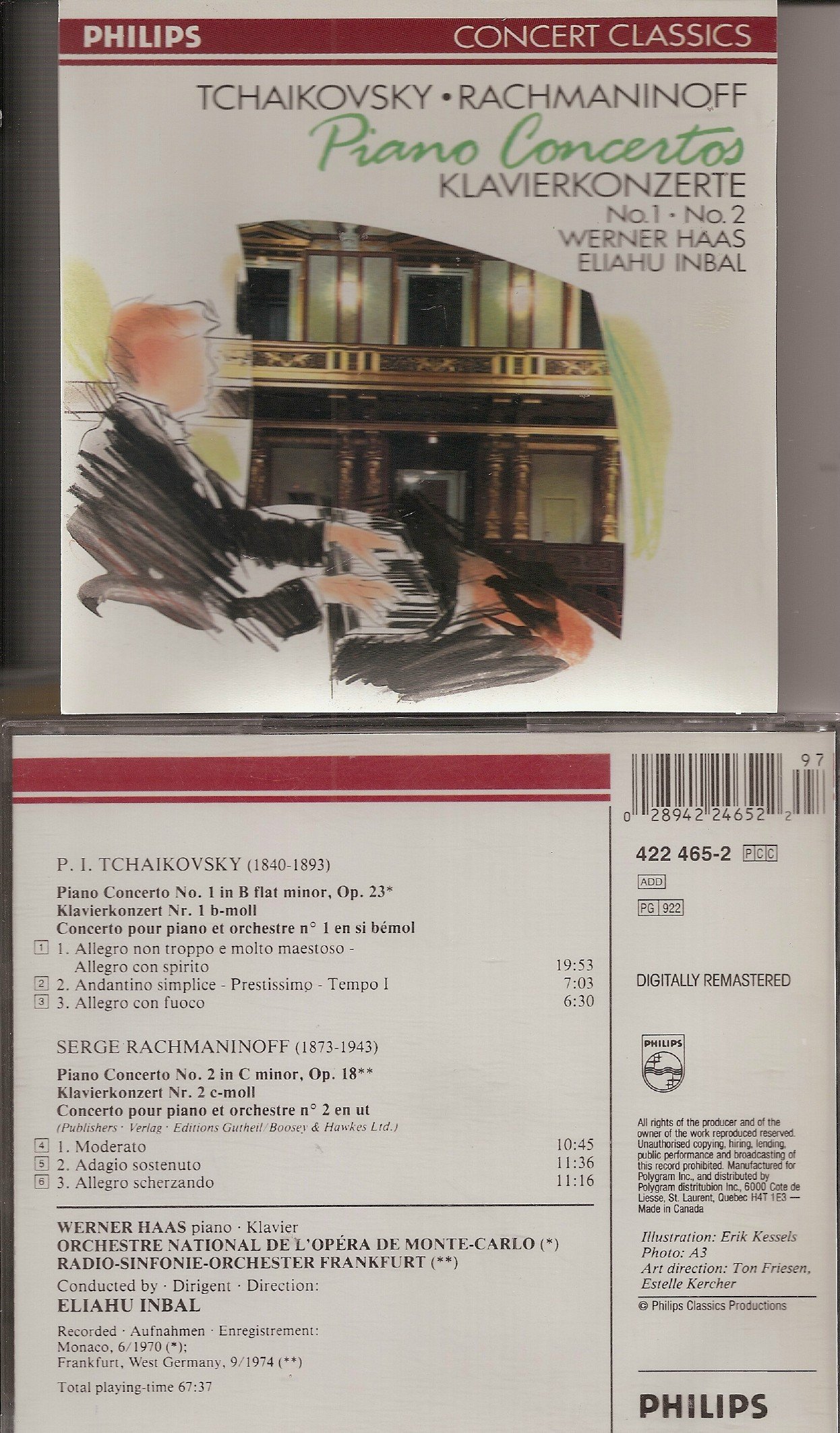 Piano Concerto 1 [Audio CD] Tchaikovsky; Haas and Inbal