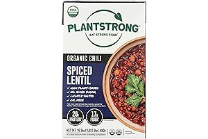 PlantStrong Organic Spiced Lentil Chili - Wholesome, Convenient, and Flavorful