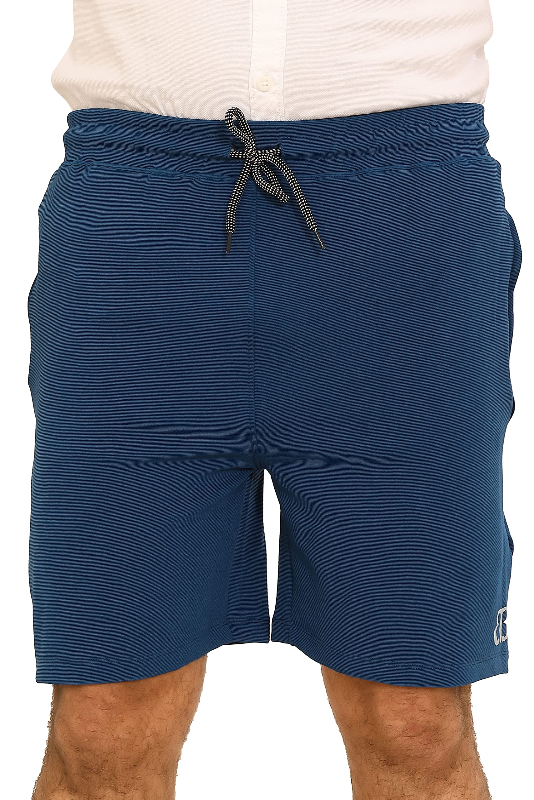 Bearberry Men's Cotton Modal Shorts | Antimicrobial Peach Finish | Solid Ace Regular Fit Casual Lounge Shorts With Zipper Pocket (2XL, ROYAL BLUE)