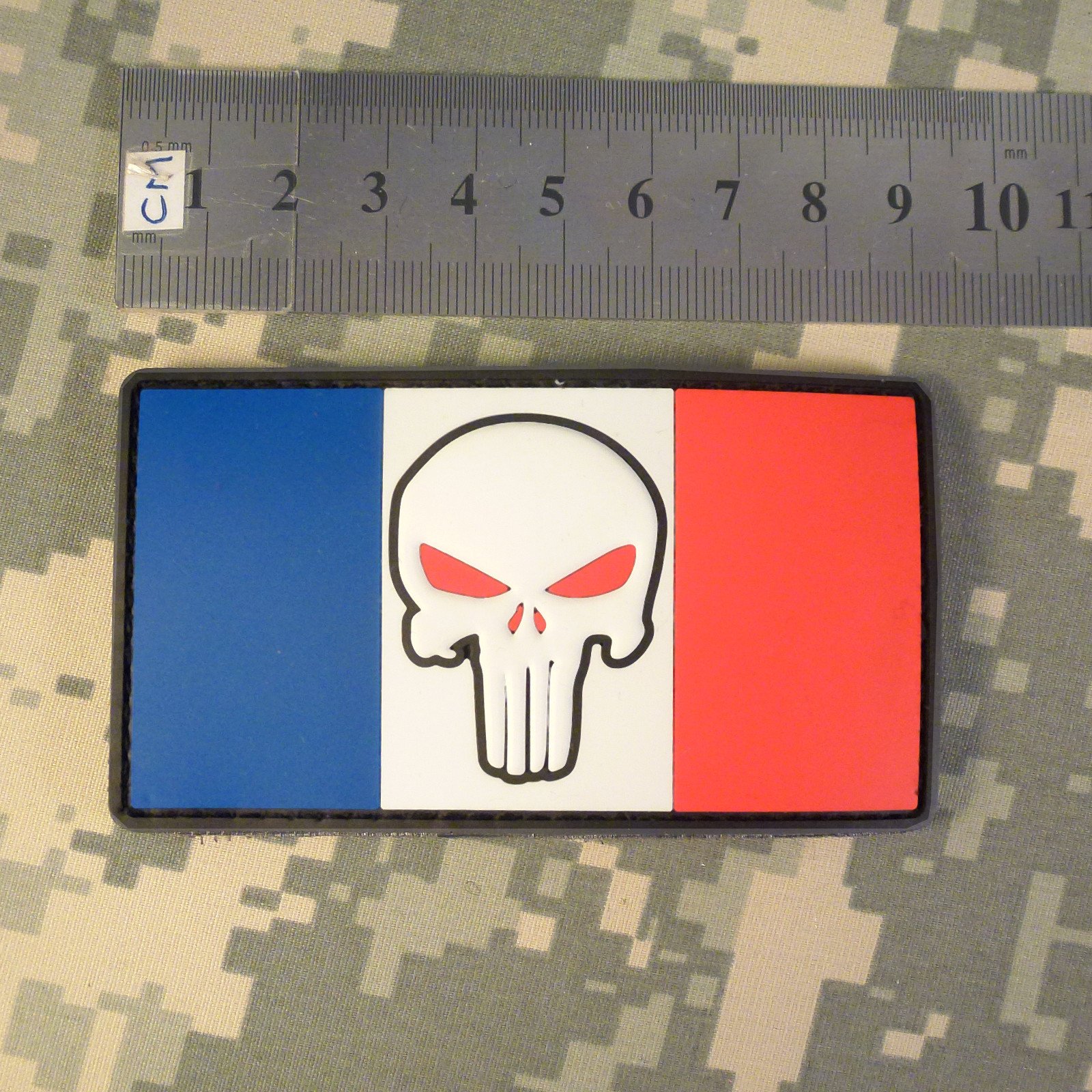 Punisher Skull France Drapeau Flag Morale Tactical Combat PVC Rubber Punisher Skull France Drapeau Flag Morale Tactical Combat PVC Rubber