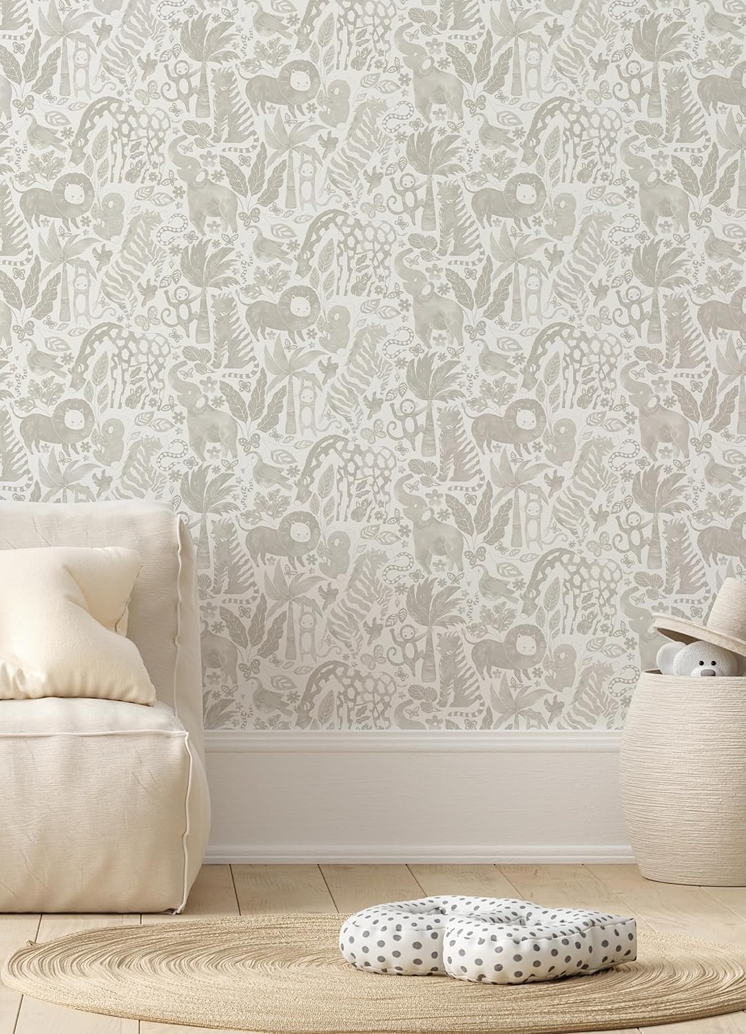 Brewster Home Fashions Wall Pops! Sweet Safari Taupe Peel & Stick Wallpaper