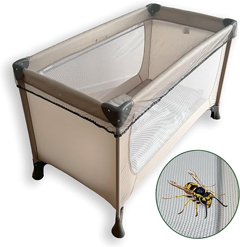Zamboo Universal Mosquito Net for Travel Cot, Playpen, Cot Bed or Bassinet - Fine Mesh Insect Net for Baby, Toddler, Kids - Grey