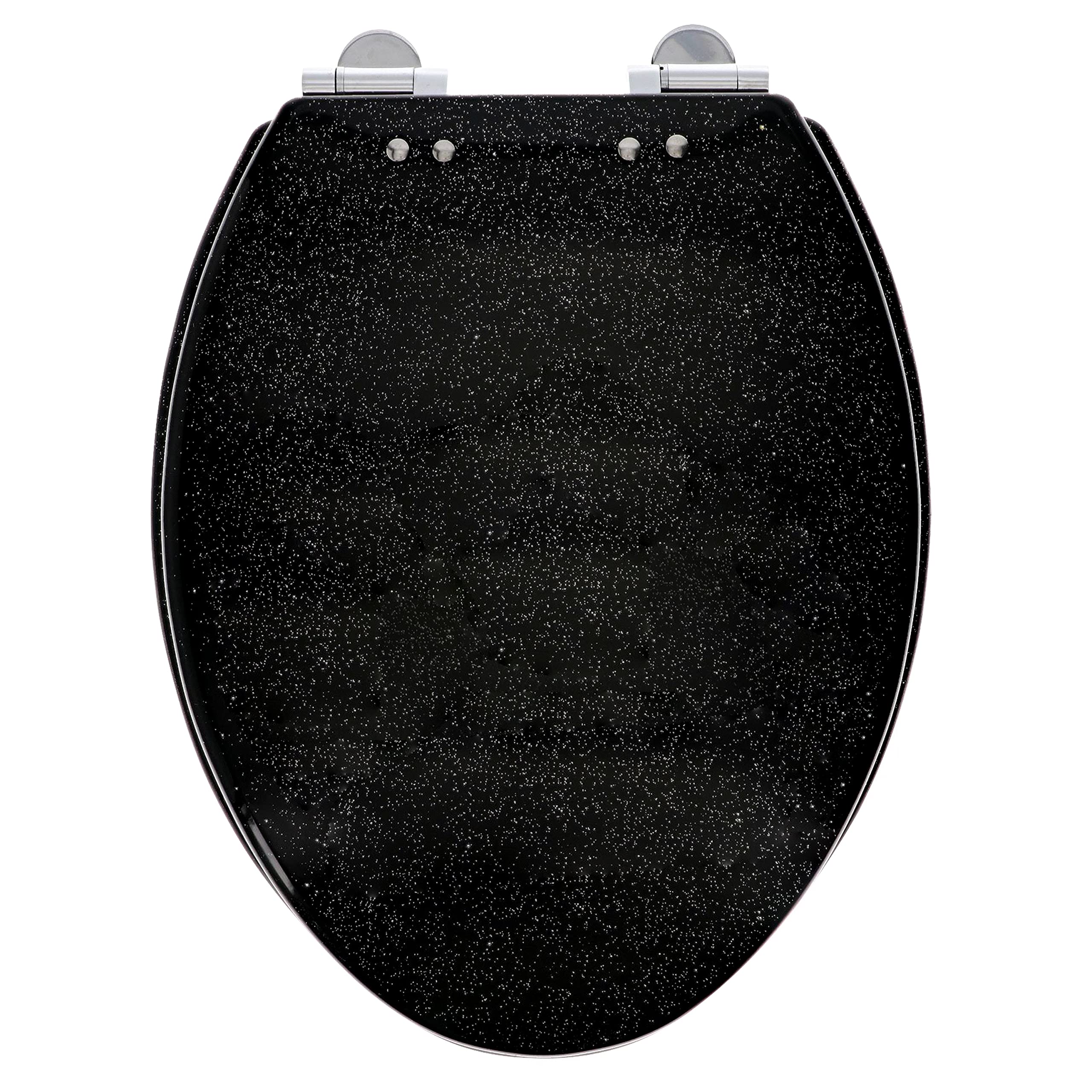Ginsey 59722 Elongated Toilet Seat, Black