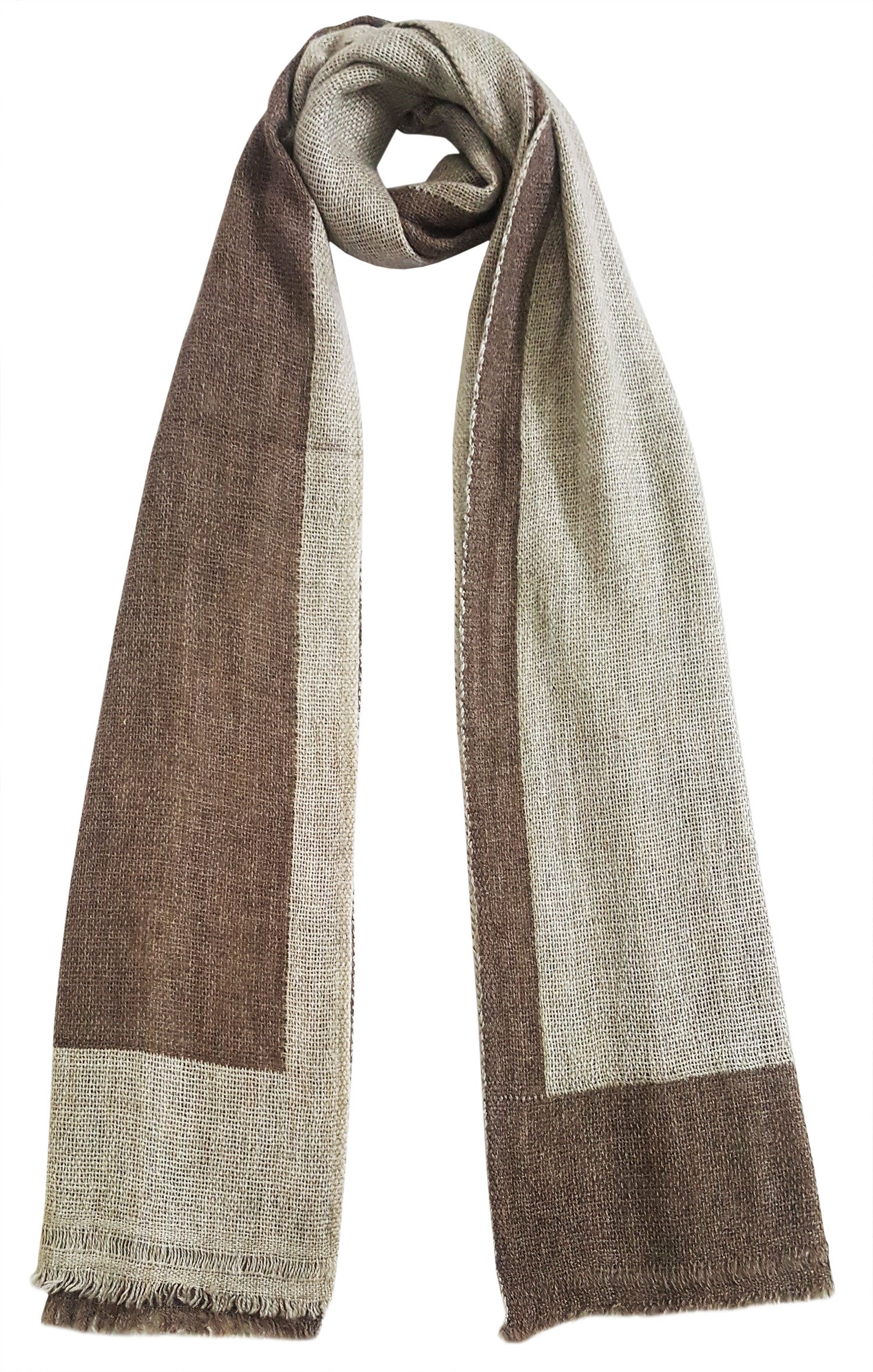 Handcrafted Reversible Cashmere 100% Pure Wool Muffler – Unisex-image-36