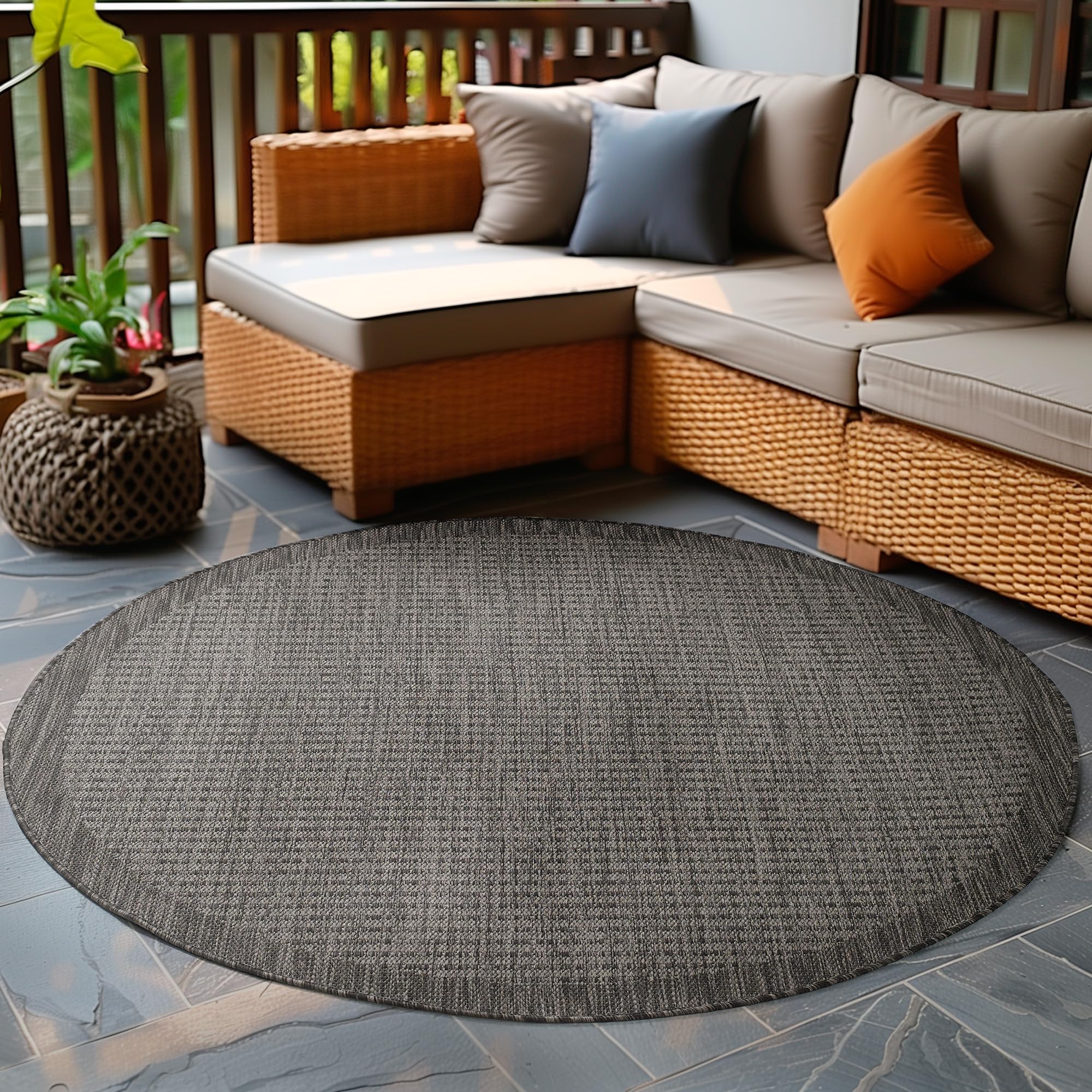 Tapis Carpetsale24 Rond : Résistant aux intempéries | Testé