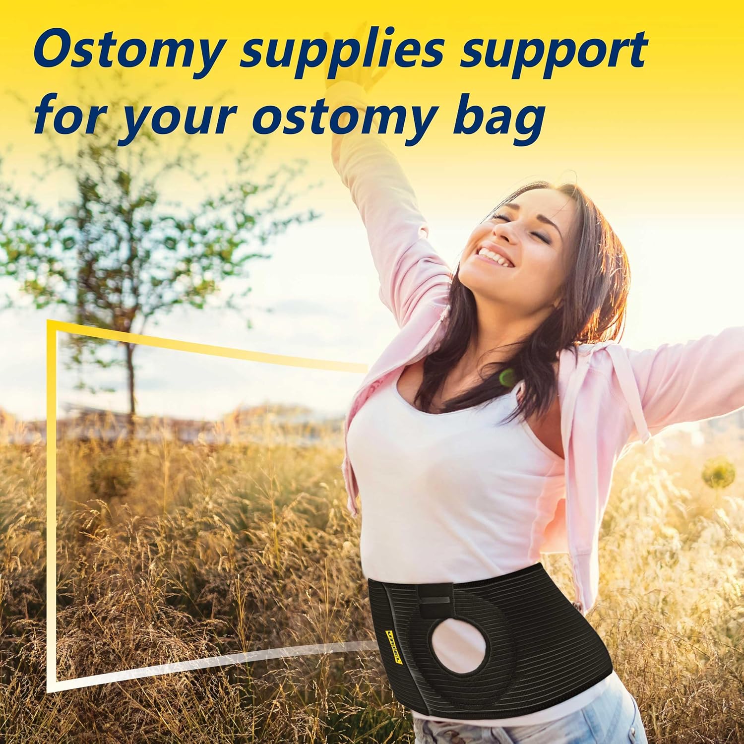 URIEL Abdominal Ostomy Belt Ostomy Supplies Stealth Support Belt Bag for Men Women, Comfortable for Post Operative Care After Surgery Size 4 (40.25'-44')