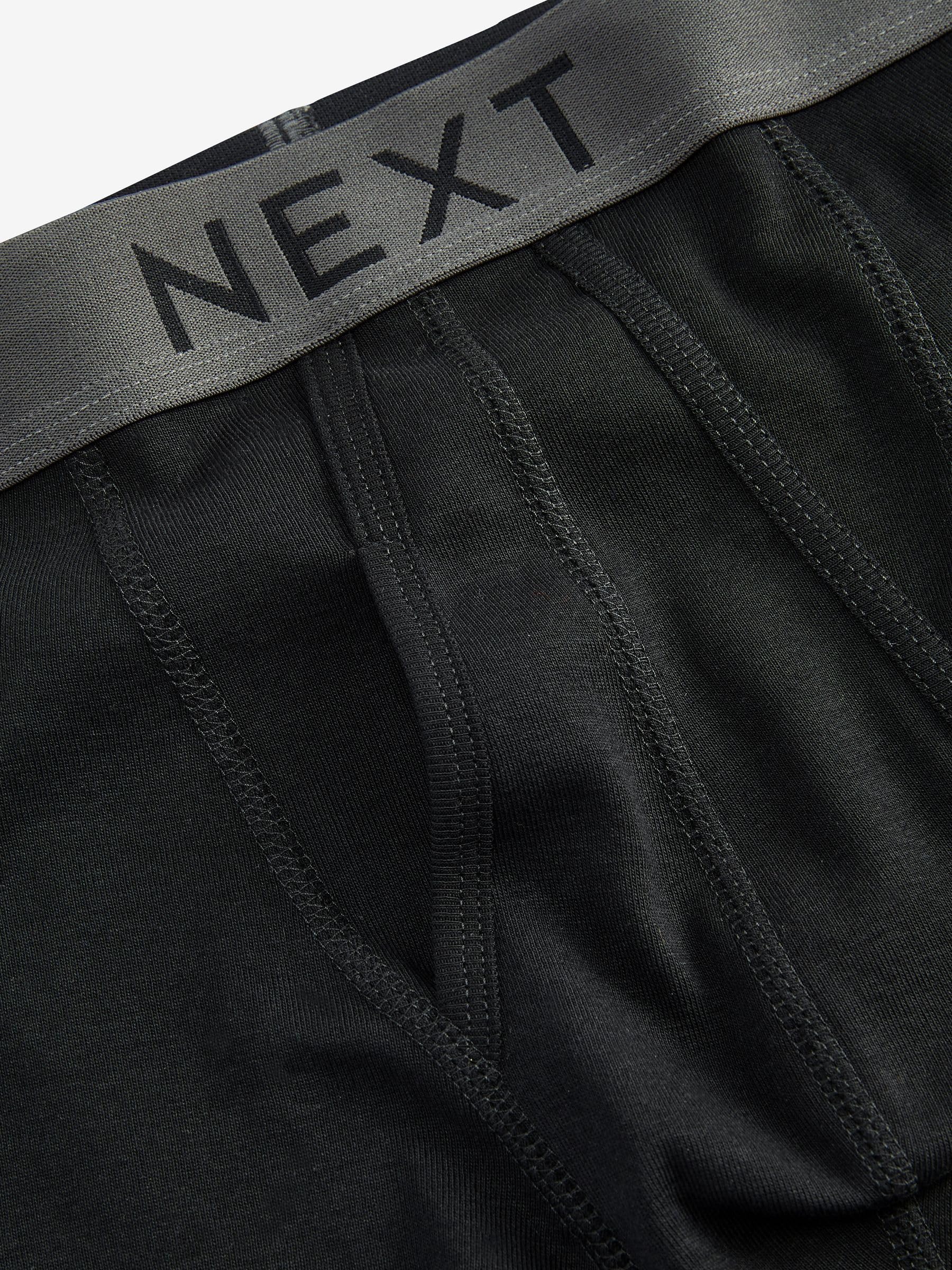 NEXT Boxer da Uomo in 100% Cotone, Frontale ad A - Intimo con vestibilità Comoda e Fascia Elastica in Vita Nero L