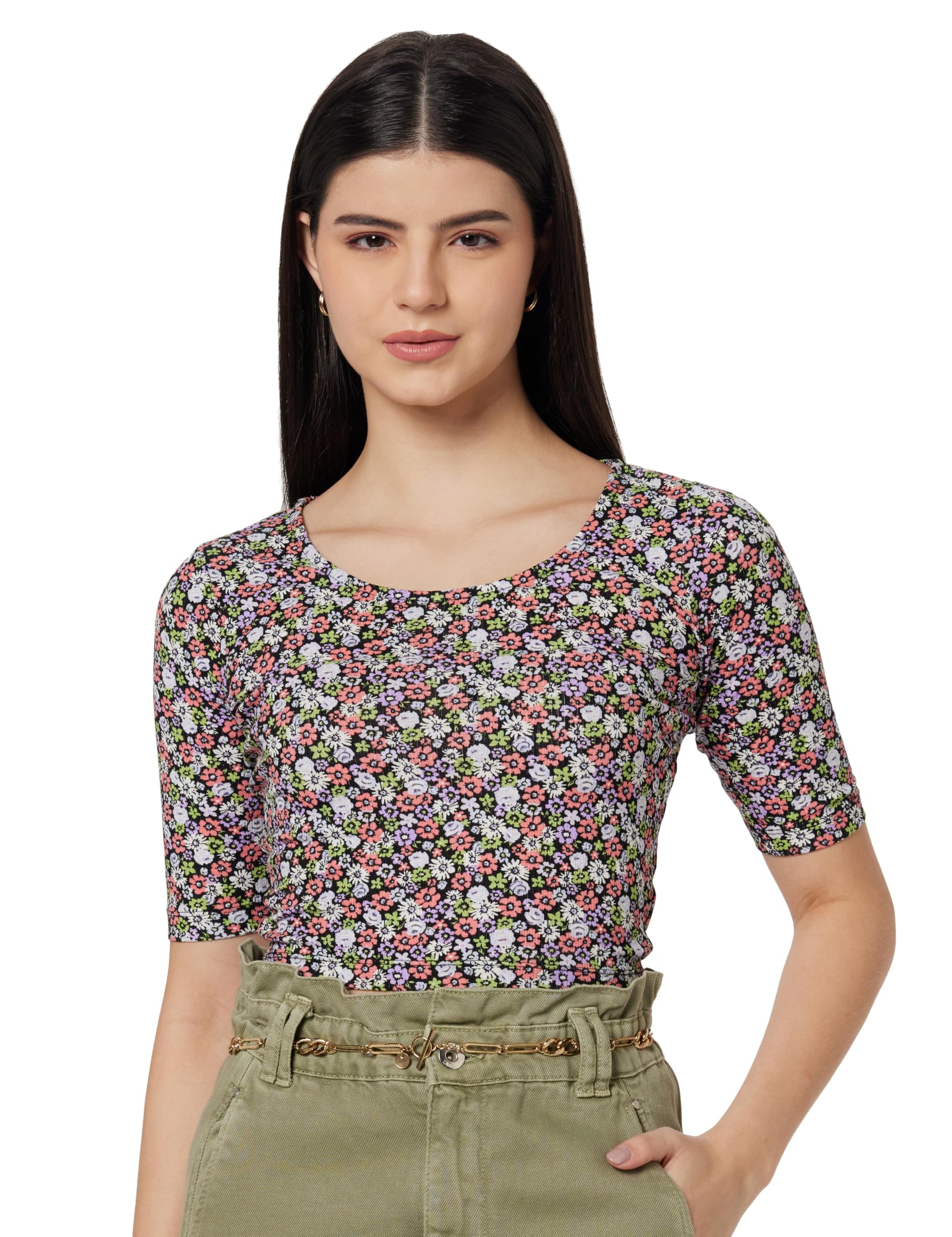 by Lifestyle Women Viscose Rayon Regular Fit Printed Top-image-9