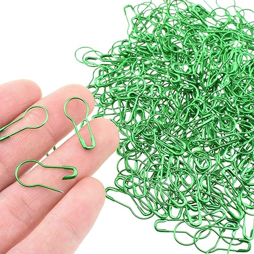 Hahiyo Pines de seguridad de calabaza de metal con bulbo de 0.9 in de longitud, cierre de aguja con forma de pera, marcador de etiqueta de puntada