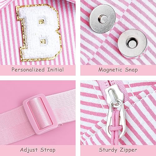 Miniatura 8 de Bolsos bandolera para niñas y niños - Regalos para niños Bolso cruzado pequeño con iniciales para niñas, regalos de cumpleaños, Azul, Pequeña, A