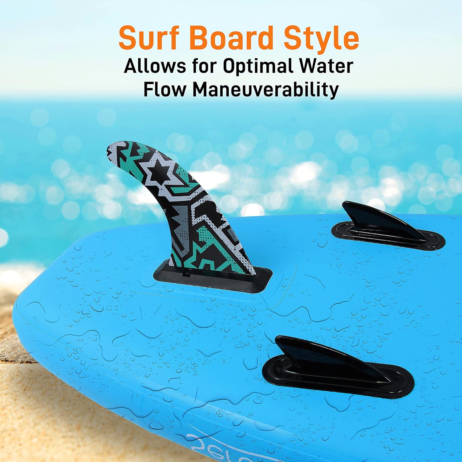 Water Fin for SUP Stand-Up Inflatable Paddle Boards (for SereneLife Thunder Wave Models: SLSUPB10, SLSUPB20)