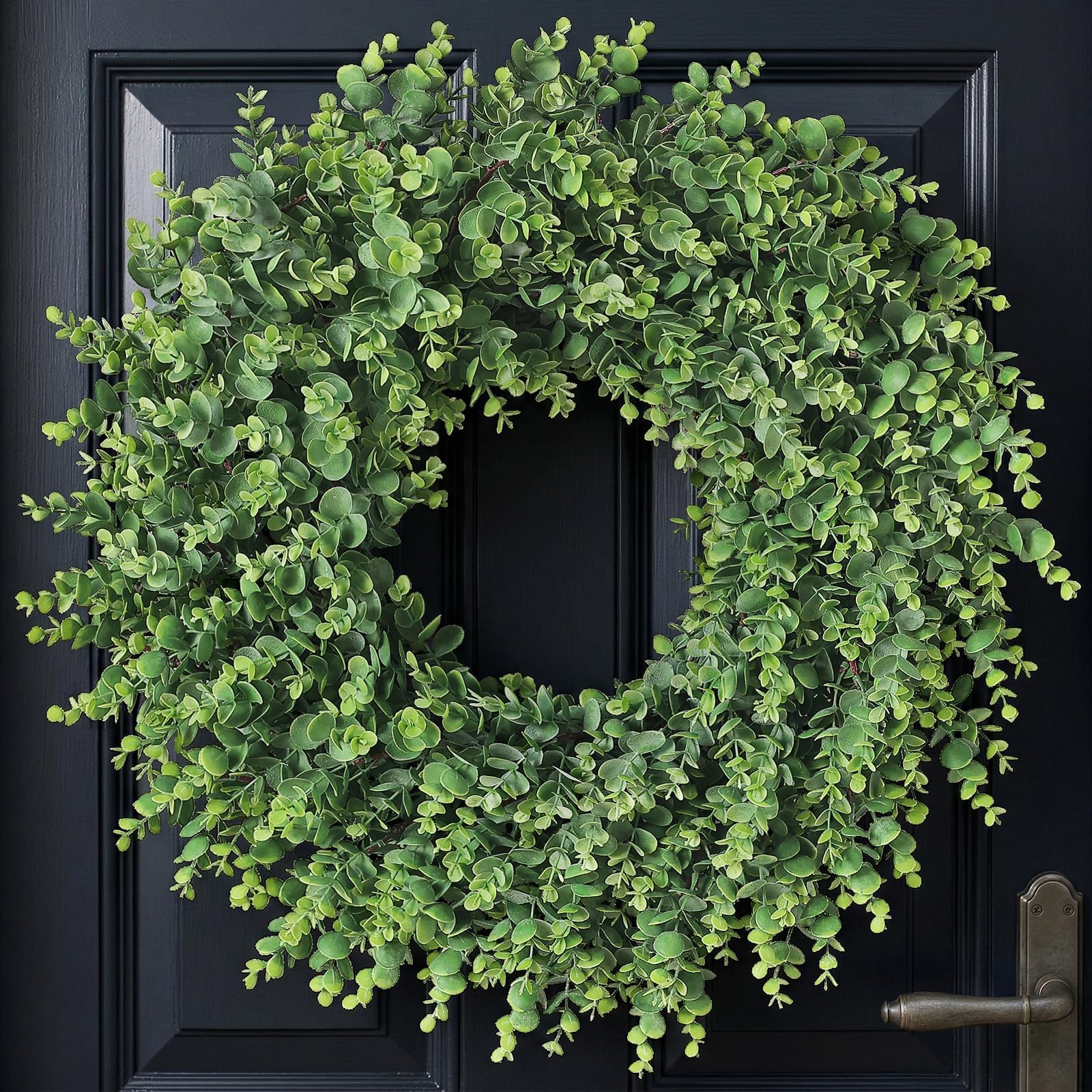 GLIDLION 24 Real Touch Artificial Eucalyptus Wreath