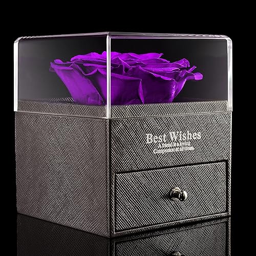 Miniatura 4 de LOVAPPY Eternal Enchanted - Rosa preservada con collar, rosa infinita en caja de amor, hecha de rosa de belleza fresca real, regalos románticos para