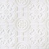 Brewster RD80029 Egon Textured Vinyl Wallpaper, Paintable,White, 20.9x2x2