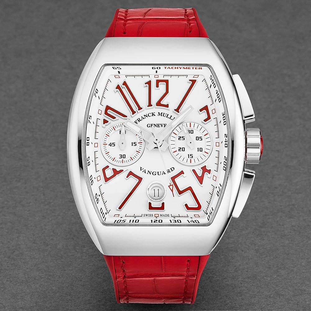 FRANCK MULLER 赤 レザーベルト　ホワイト、ピンク　合計3個 新品)FRANCK MULLER フランク・ミュラー ヴァンガード V29QZ