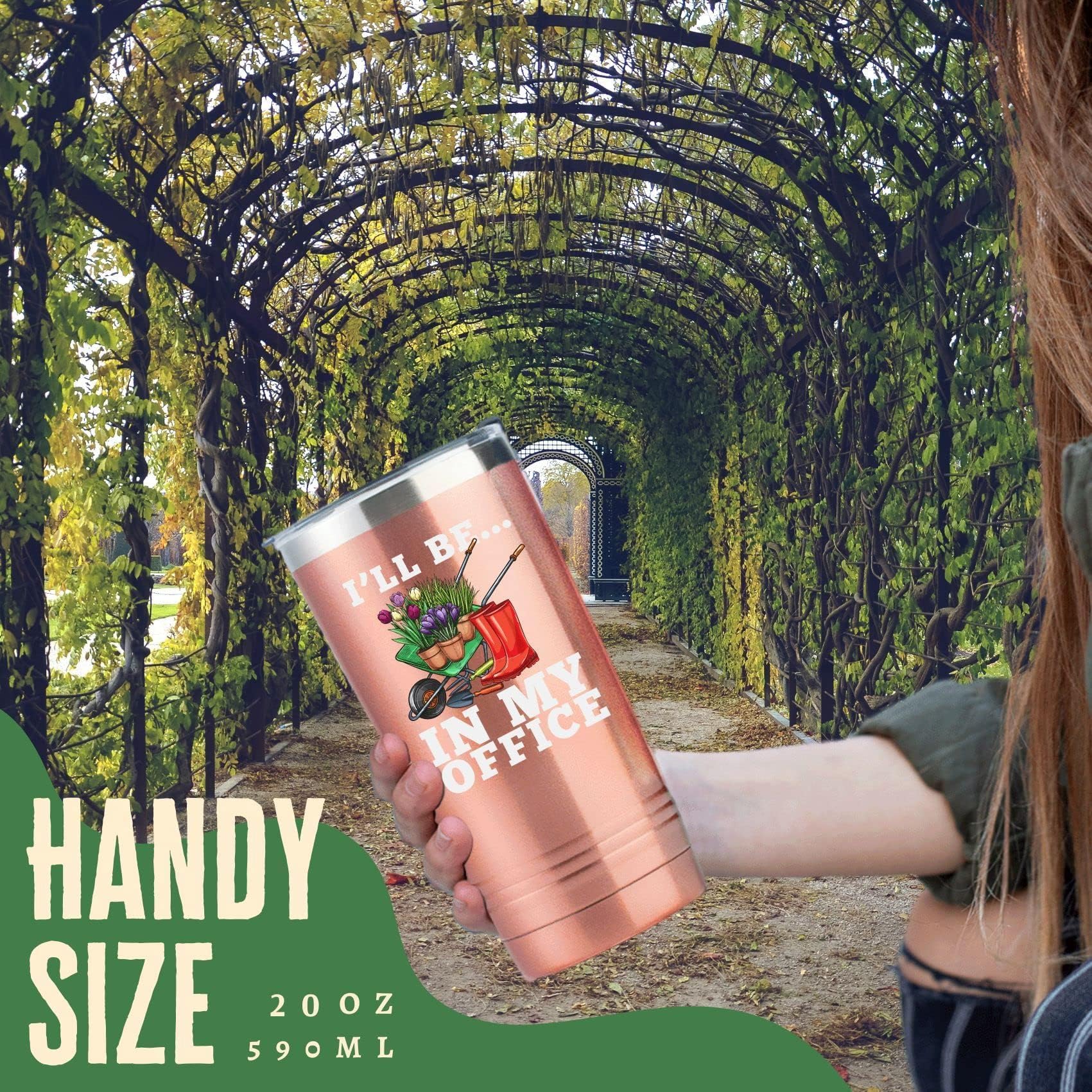 Pflanzenliebhaber Geschenkset Für Frauen – Inkl. 473ml Glasbecher, Tragetasche & Make-up-Tasche, Naturdesign, Perfekt Für Muttertag
