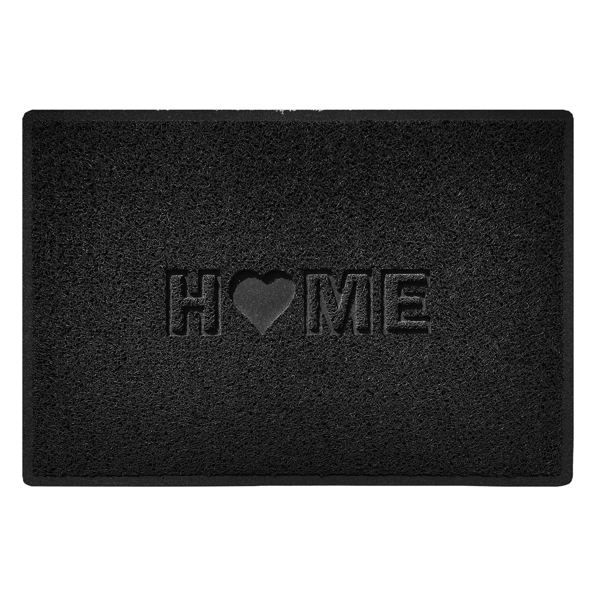 Nicoman LOVE at HOME Doormat 90x60cm -Elegant Black｜Heavy Duty Non-Slip｜Indoor/Outdoor｜Entrance Barrier Dirt-Trapper Floor Mat｜Home Patio Garden Conservatory Door Mat｜Home Heart