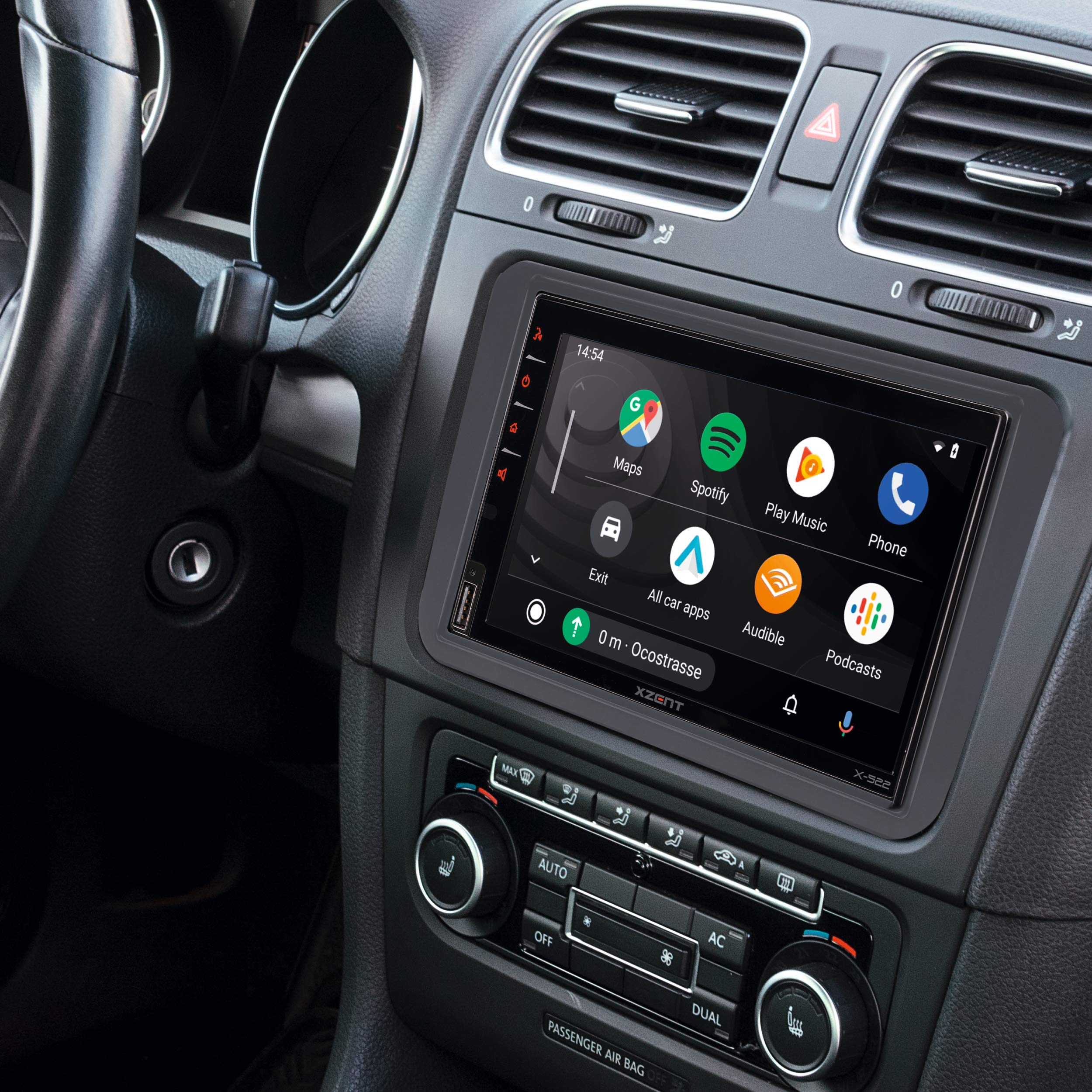 X-522: Infotainer, 2 Din Mediencenter, Multimediasystem mit 17,1 cm / 6,75“ Touchscreen, DAB+, Bluetooth, USB, Radio, Autoradio mit Apple CarPlay und Google Android Auto
