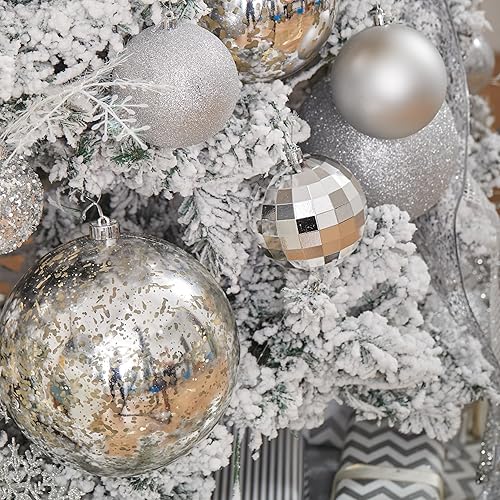 Miniatura 372 de XmasExp Juego de 24 mini esferas de Navidad inastillables para bolas de árbol de Navidad de 1.181 in/1.18 pulgadas (oro rosa)