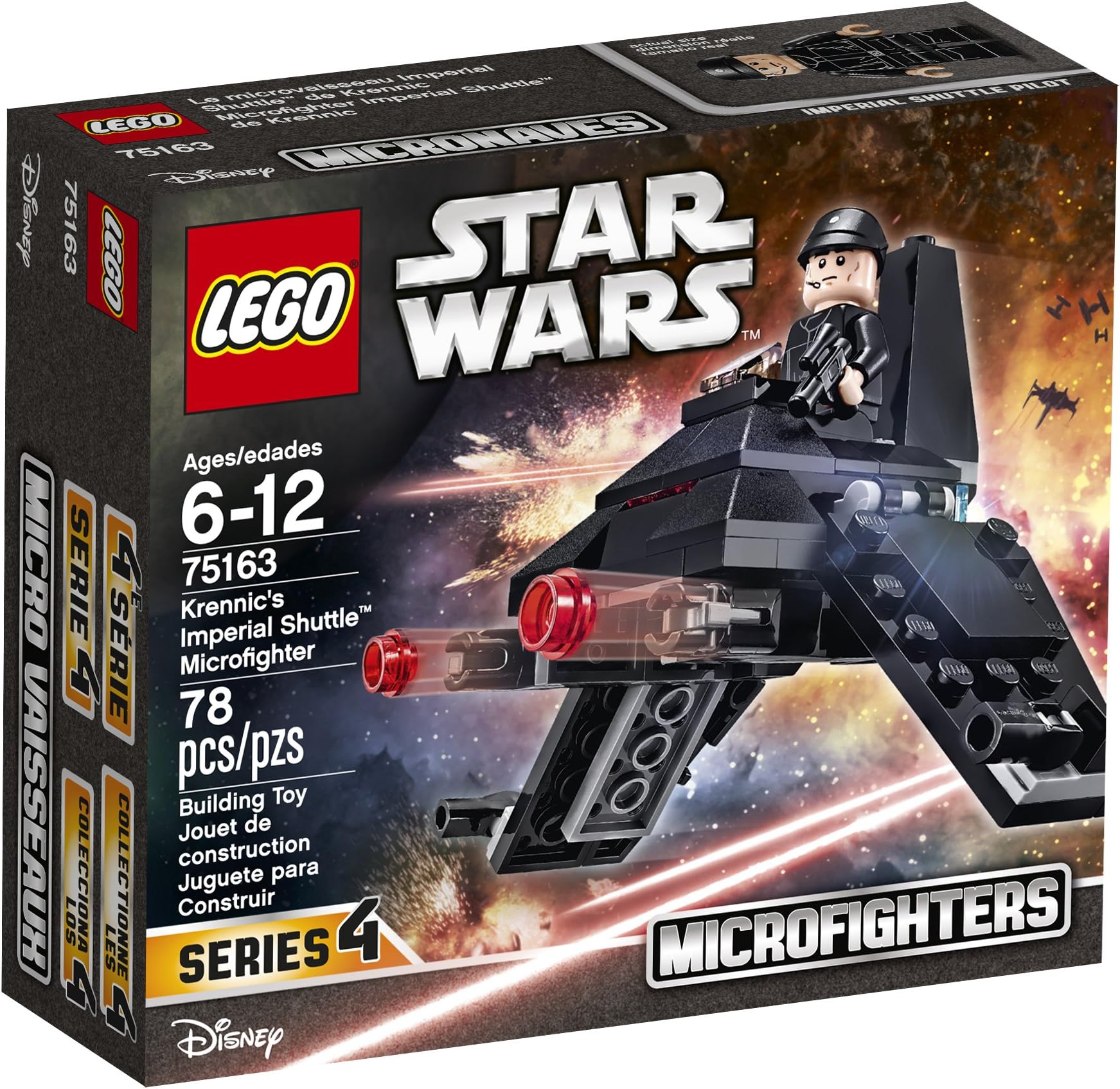 LEGOStar Wars Krennic's Imperial Shuttle Micro Fighter 75163 Building Kit (78 Pieces)