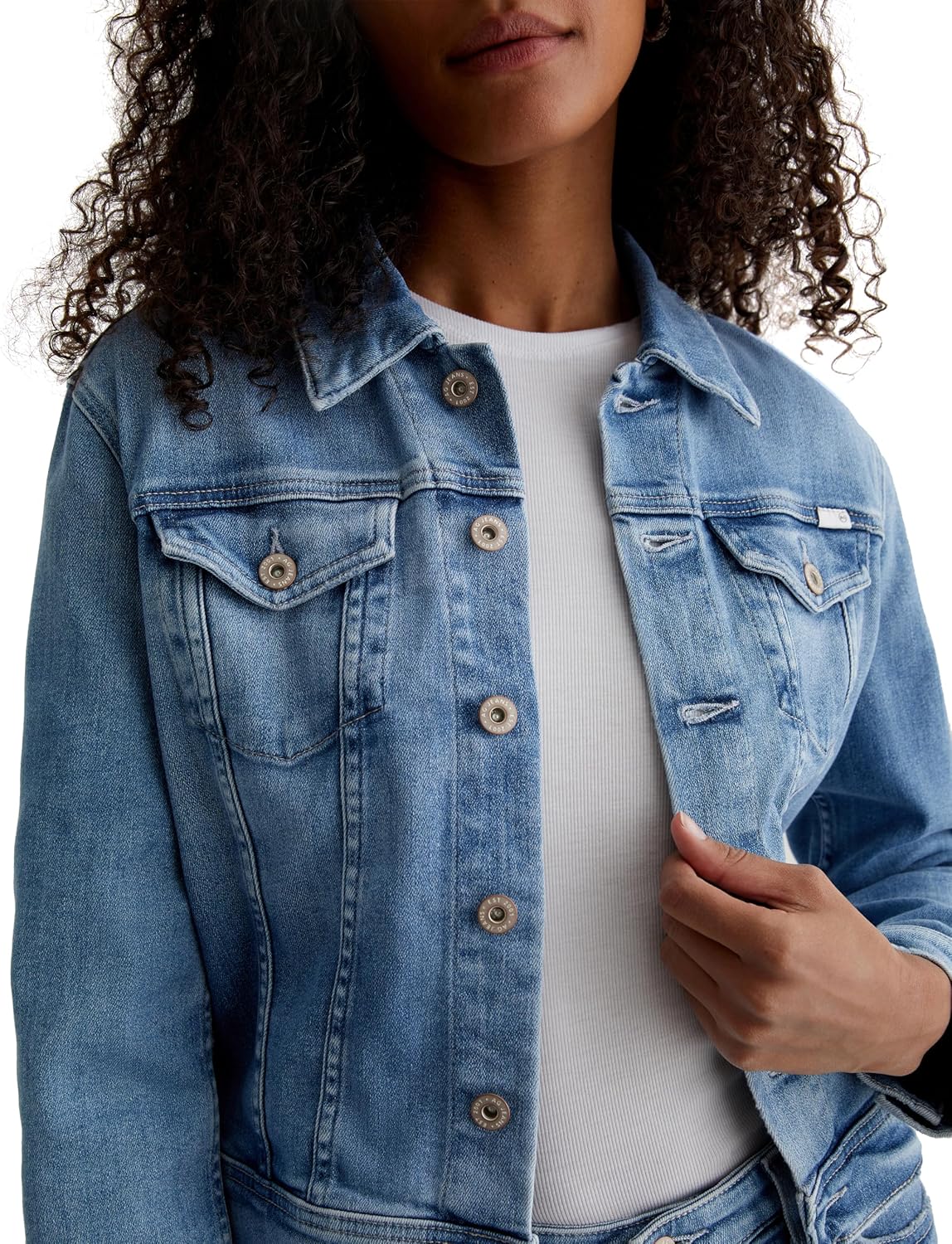 AG womens Robyn Fitted Denim Jacket - Image 2