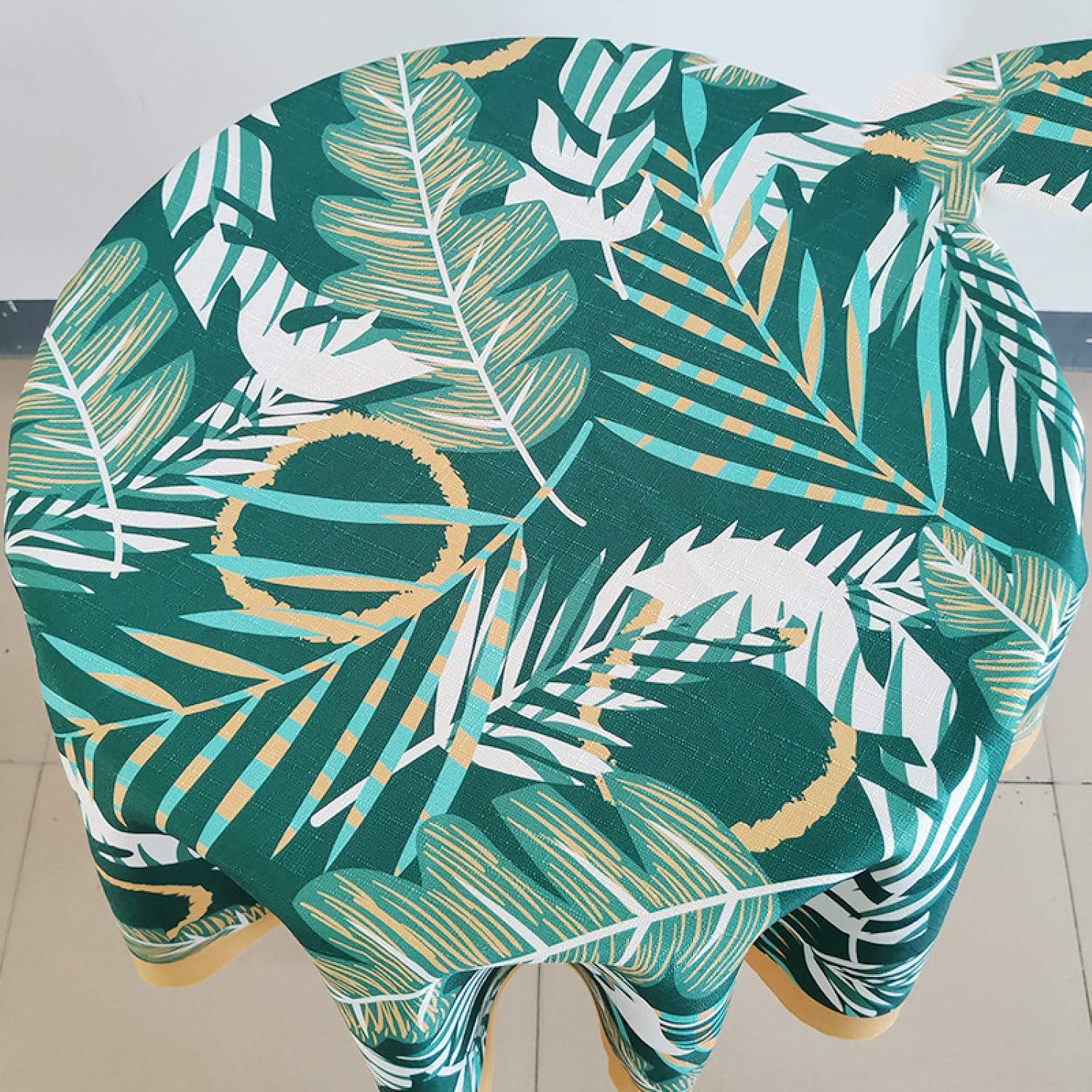 パストラルスタイルの綿とリネンのテーブルクロス、植物の印刷、防水性と防塵性、テーブルクロスは柔らかく、しわがなく、色あせしません,1