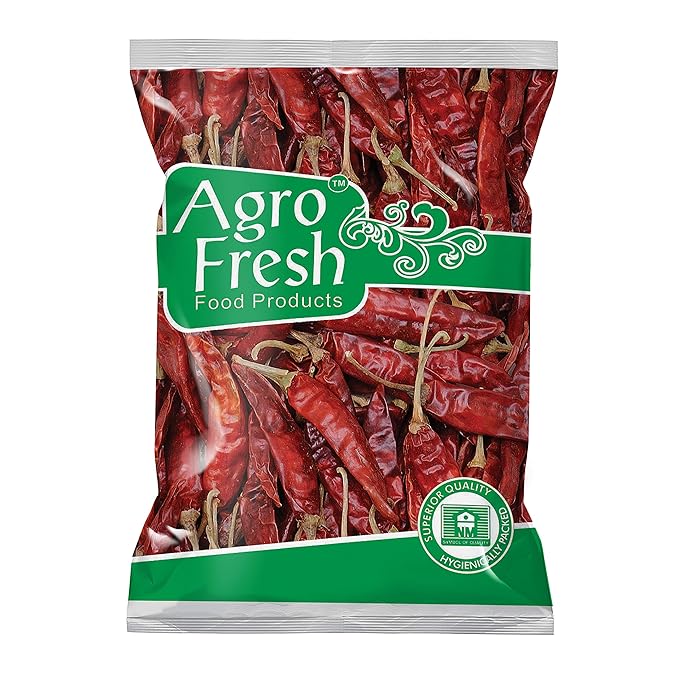 Agro Fresh Guntur Chilly with Stem, 200g