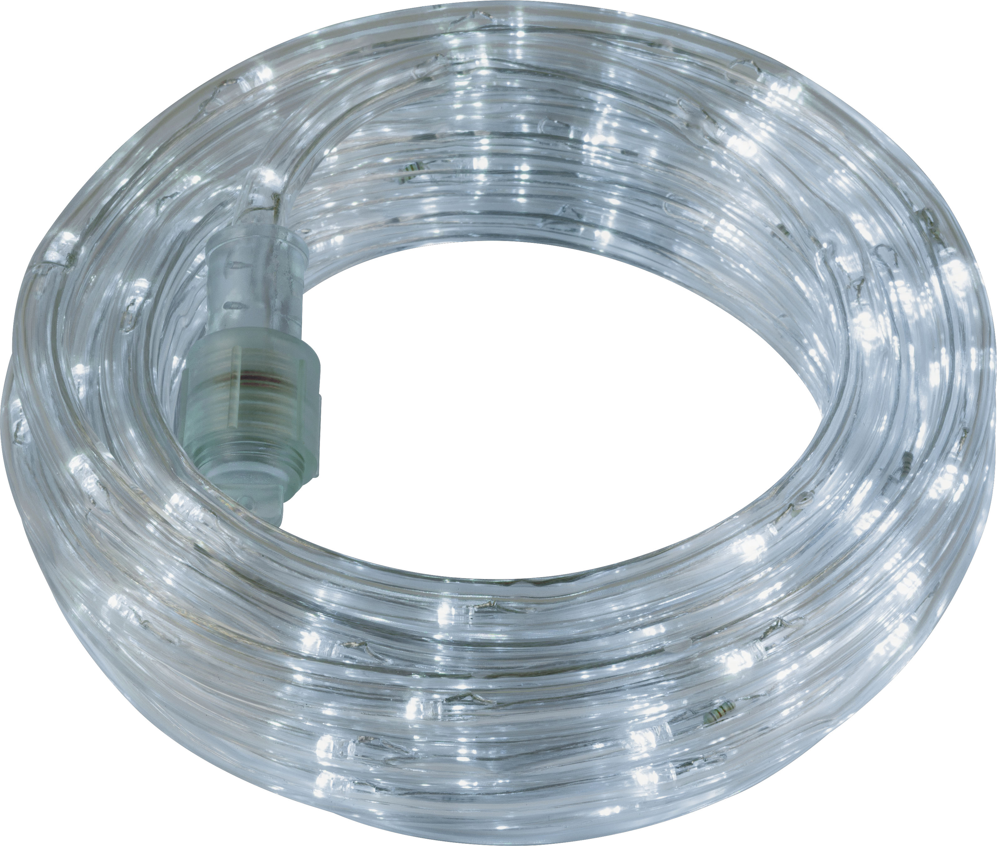 Image of UltraPro 25 Foot LED Rope Lights, Clear Rope, Daylight 5000K, Outdoor