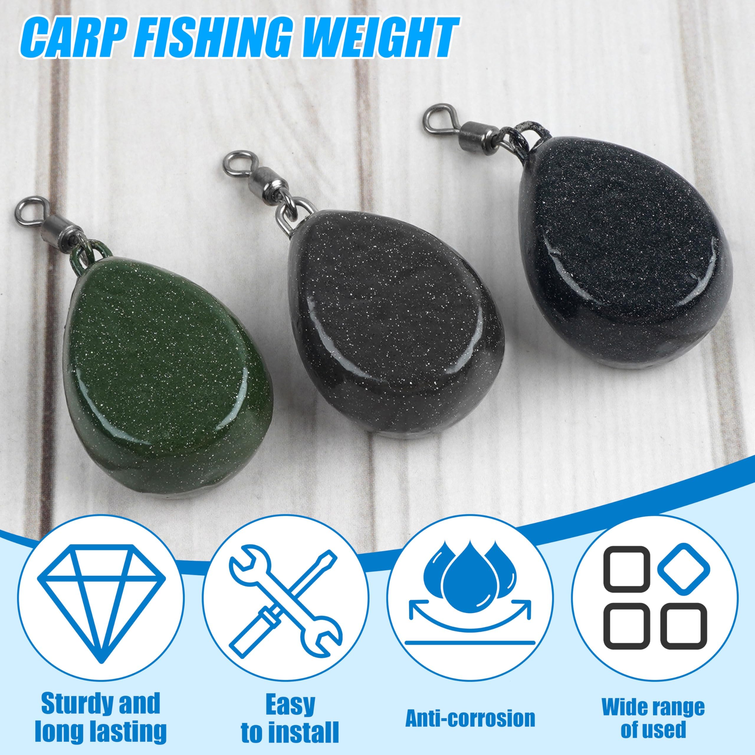 20X Plombs Carpe Triface 90 G avec un revêtement très discret