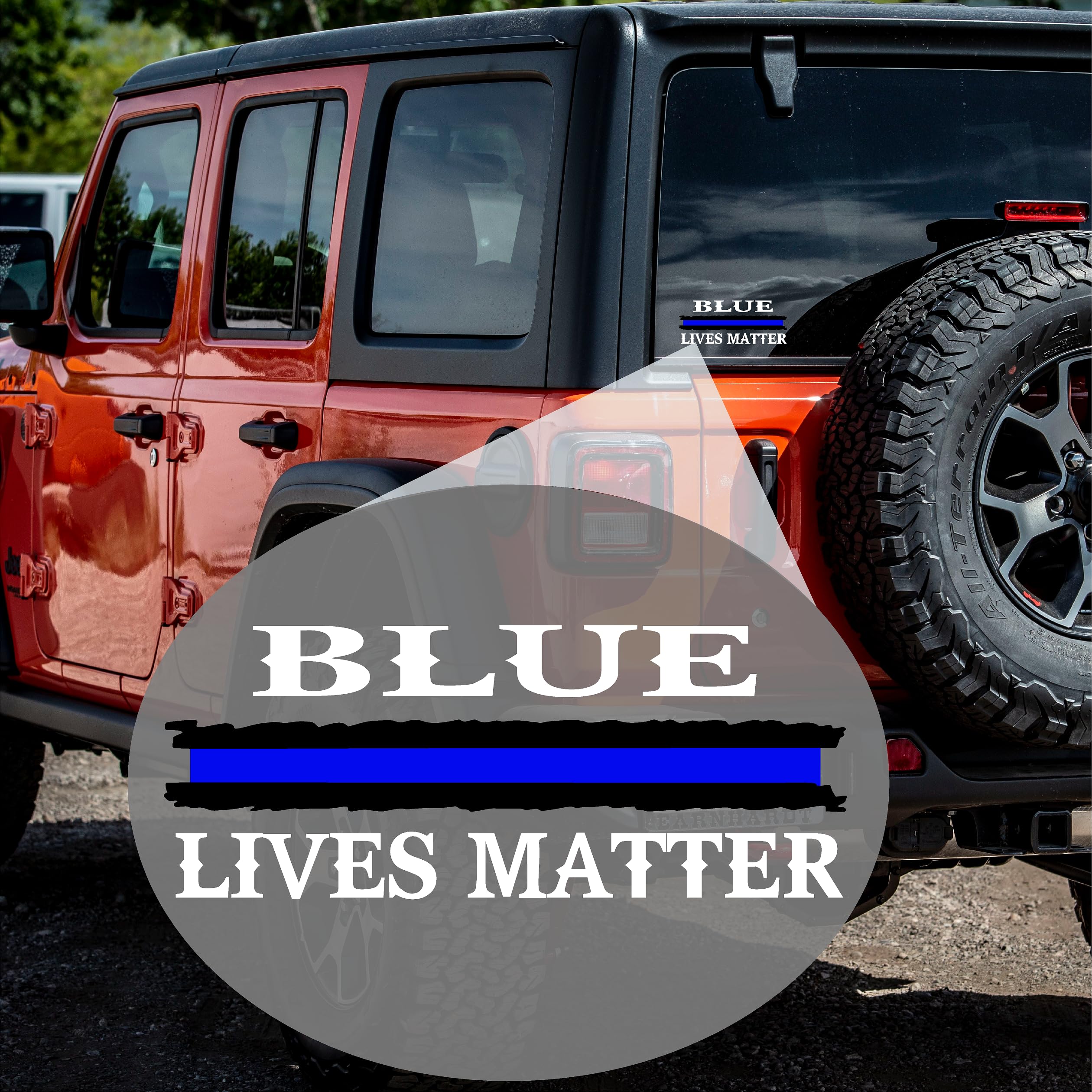 Blue Lives Matter (W26) Thin Blue Line Cop Police Sheriff Trooper Vinyl Decal Sticker Car Window #BlueLives 8