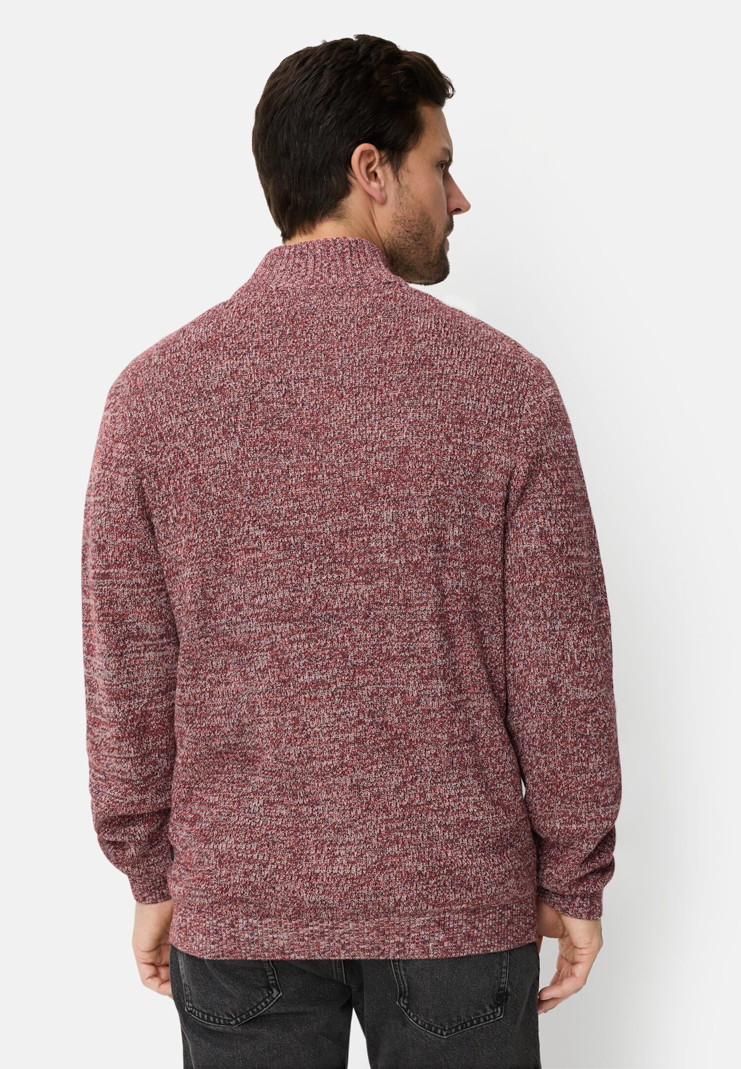 camel active Herren Strick-Troyer mit melierter Struktur
