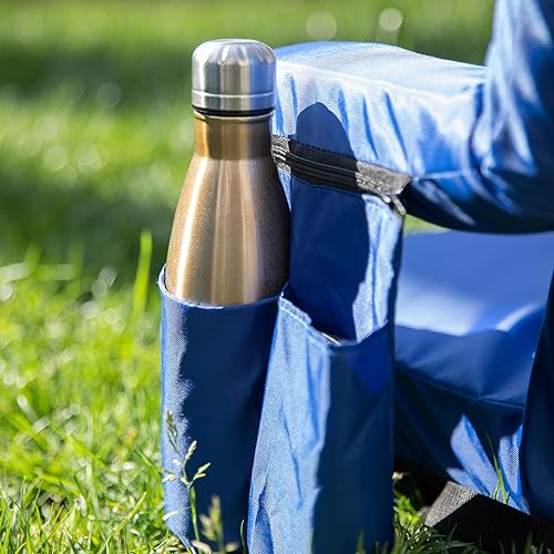 Miniatura 10 de Flash Furniture Asiento para estadio Malta con respaldo y asiento calefactados, 6 posiciones reclinables, silla portátil con correas de mochila,