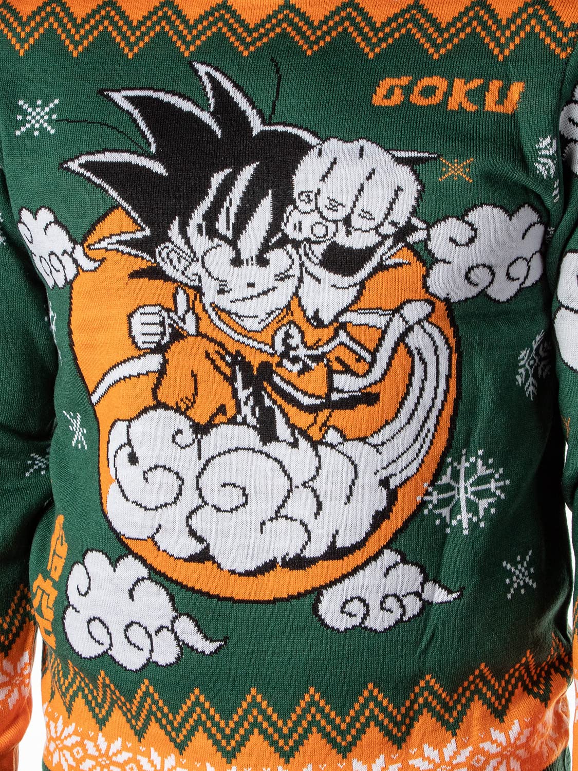 Dragon Ball Z męski sweter dziecięcy Goku On Cloud Nimbus brzydki świąteczny sweter dzianinowy sweter