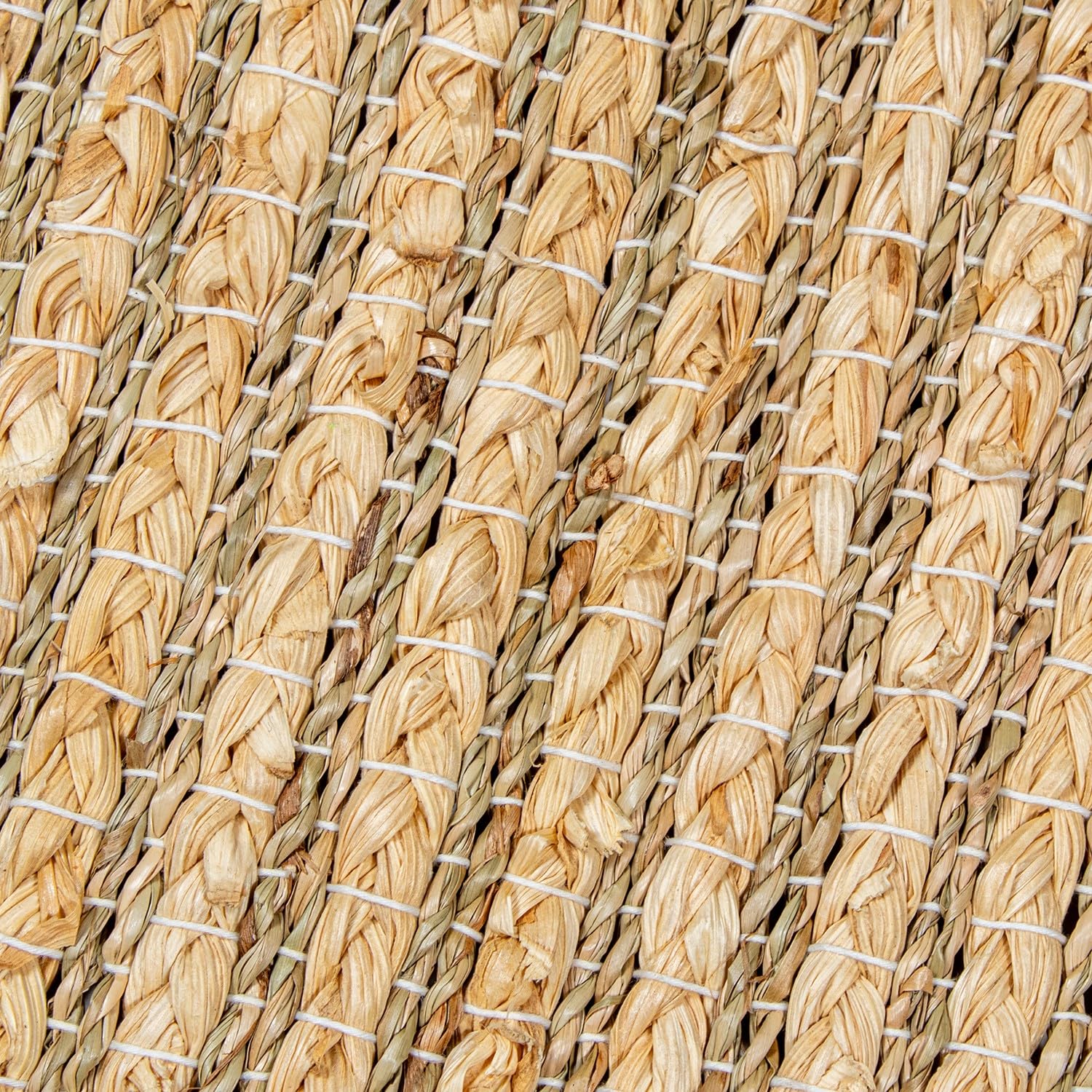 DRW Rechteckiger Teppich aus Seegras, natürlich, 1 x 170 x 120 cm