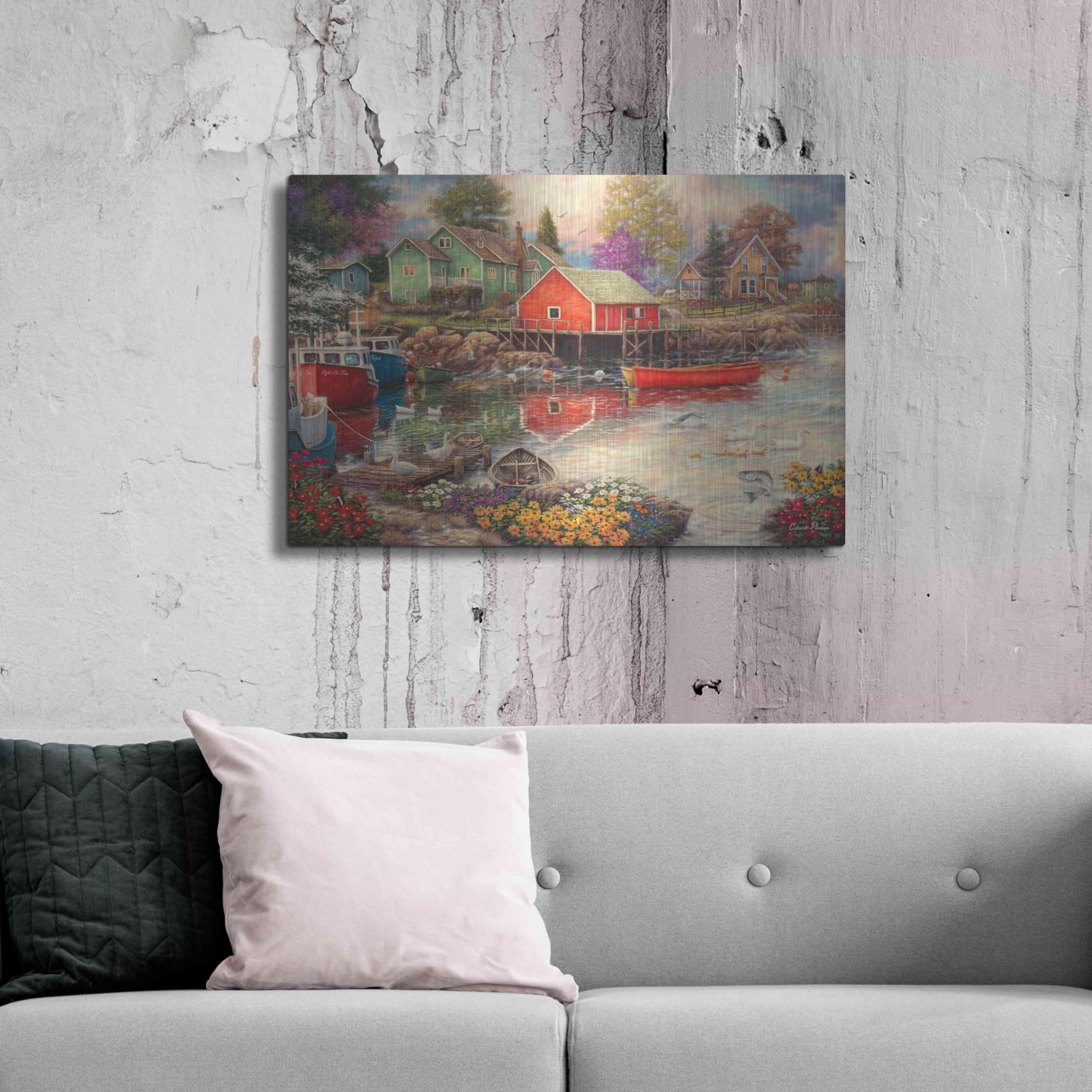 Amazon.com: Luxe Metal Art 'Quiet Cove' by Chuck Pinson