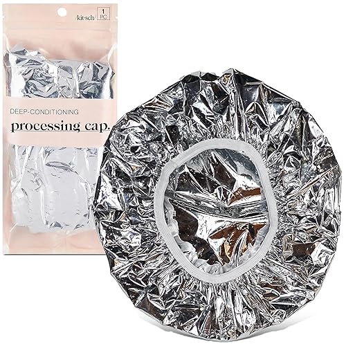 Kitsch Gorro Térmico de Papel de Aluminio para Acondicionamiento Profundo - Gorro Reutilizable para Cabello para Coloración, Permanente y