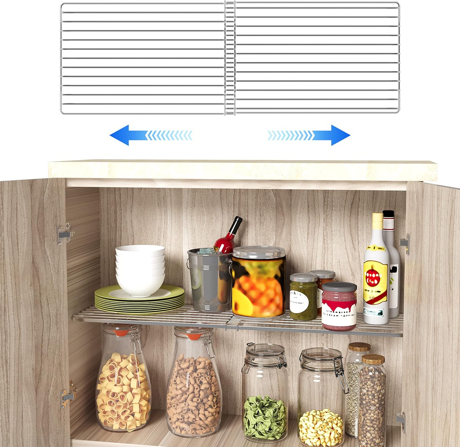 Adjustable Closet Shelves, Expandable Metal Closet Storage