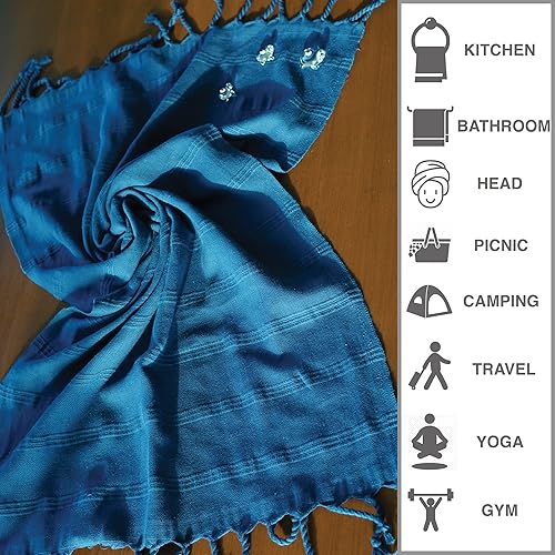 Miniatura 3 de Juego de 2 toallas de mano turcas (16 x 40)  Toallas turcas 100% algodón orgánico para baño  Toallas de mano decorativas de cocina  Uso para cara,