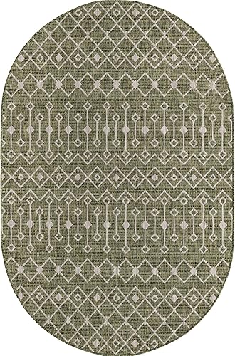 Vista 559 de Unique Loom Alfombra Colección enrejado Marroquí Celosía Transicional Interior y Exterior, Polipropileno Gris carbón/natural