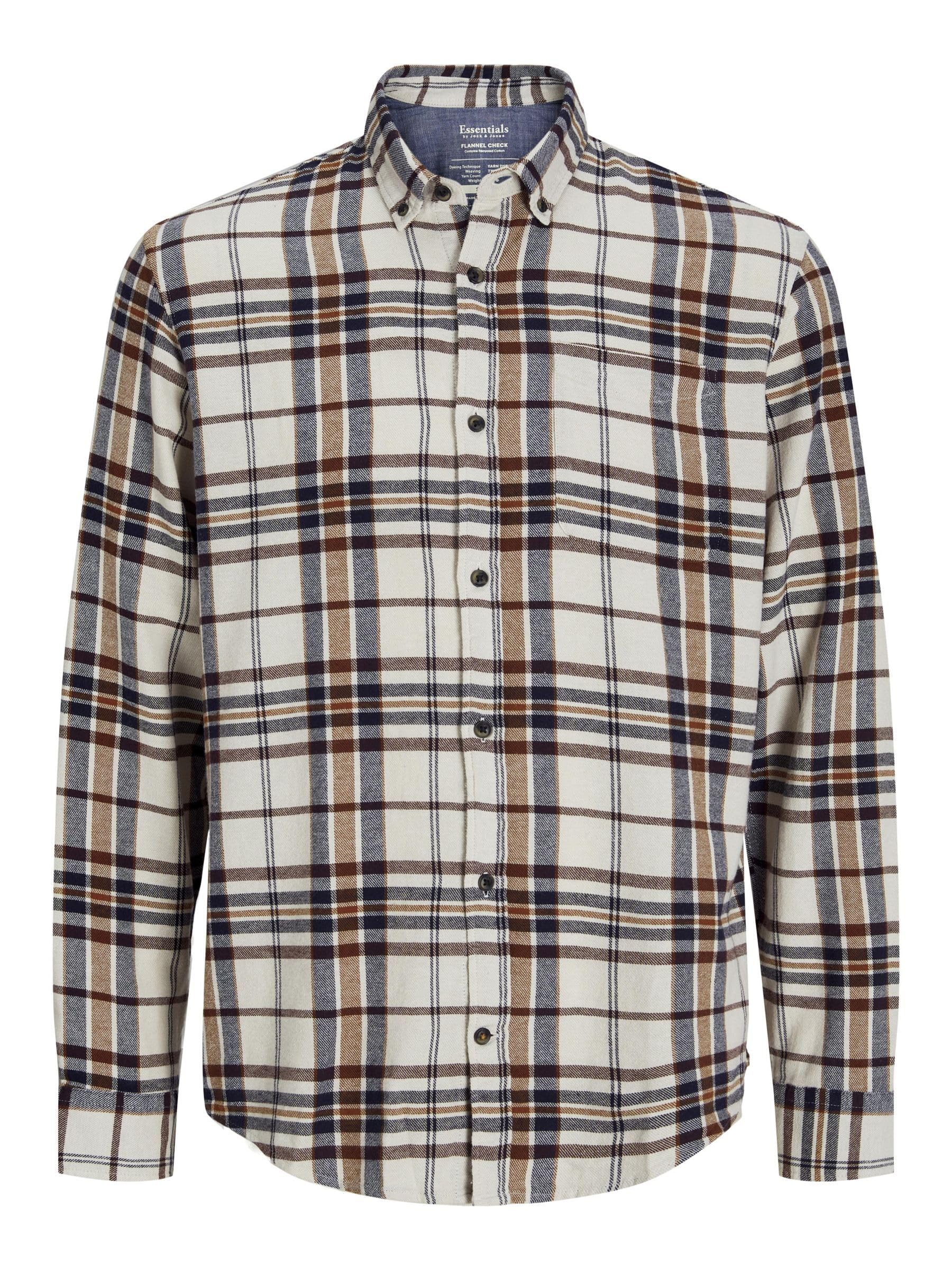 Jack & Jones Male Checked Shirt, Moonbeam, S