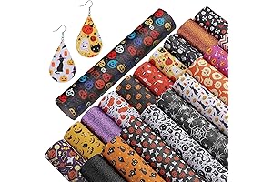 20 PCS Halloween Faux Leather Sheets for DIY Halloween Decorations
