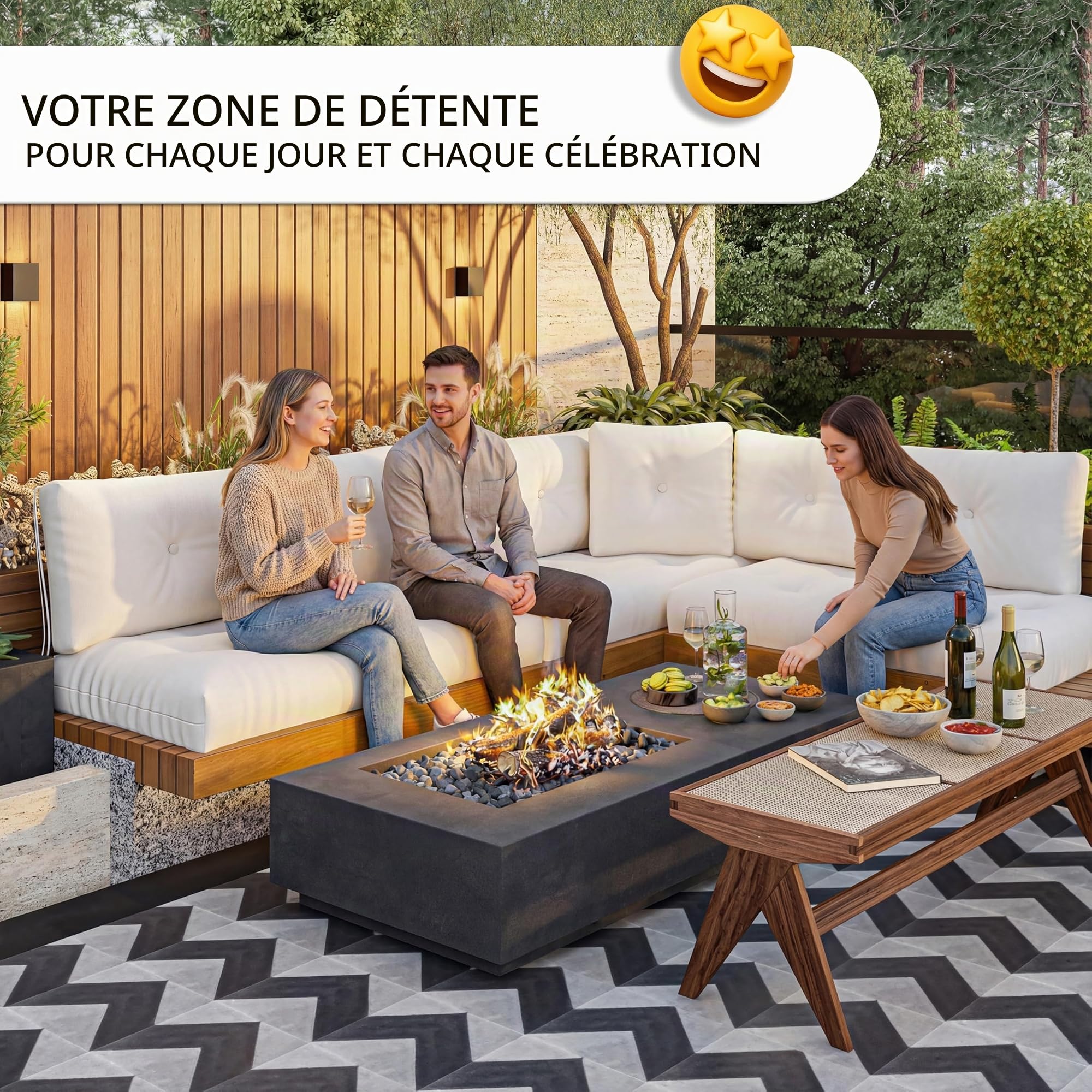 Coussin d’Assise 120x60 cm – Coussin Palette pour extérieur et intérieur, épais et matelassé, Coussin Confortable pour canapé de Jardin, terrasse, Balcon, Lounge et mobilier de Jardin