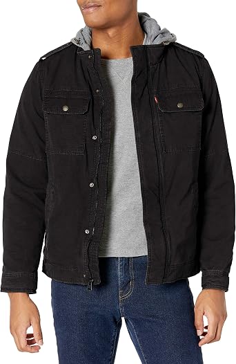 غزو levi's hooded jacket men's 