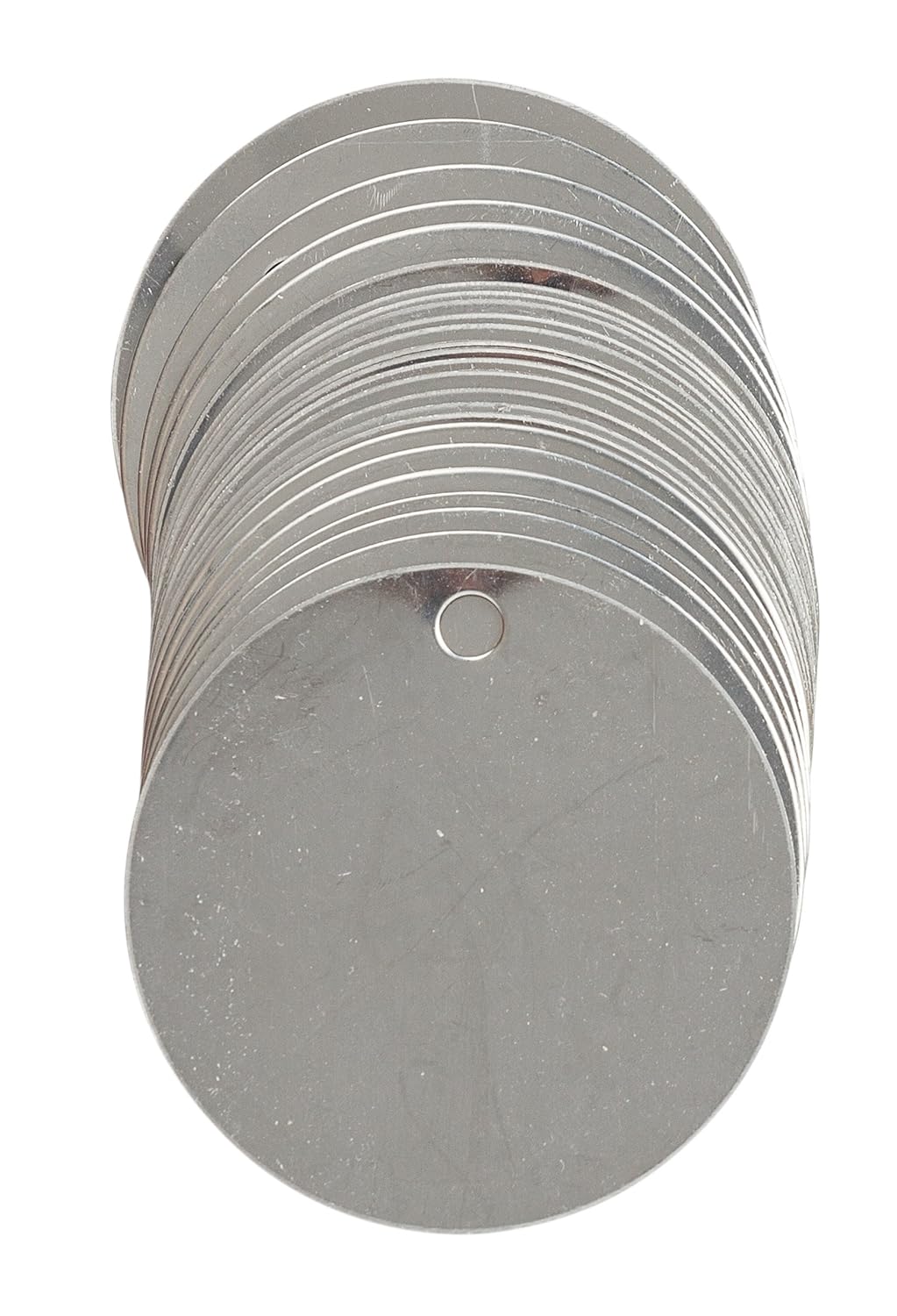 Brady 44400 Stock Blank Stainless Steel Tags, Stainless Steel, 1 1/2" diameter 1 1/2" diameter