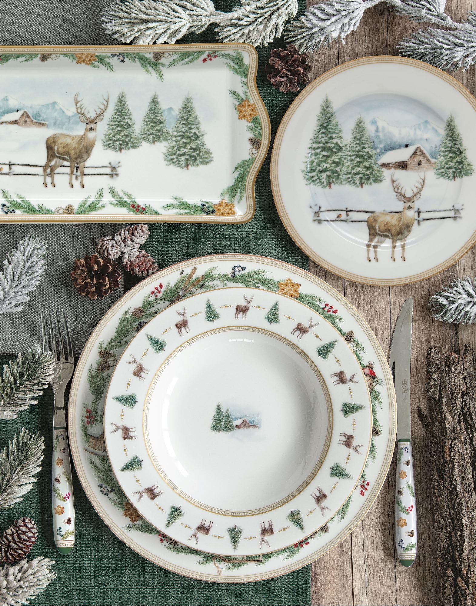 Easylife - White Forest - coffret cadeau tasse déjeuner en porcelaine 40cl - EASYLIFE